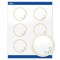 Avery Printable Round Labels, Gold Double Border with Florals, 3" Diameter, Glossy White Round Labels, Permanent, Laser/Inkjet, 60ct, Great for Product Labels